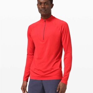 Lululemon Men's Metal Vent Tech 1/2 Zip 2.0 In Pink Punch